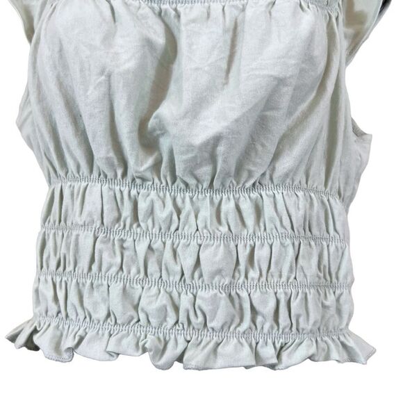 ASOS Miss Selfridges Mint Green Ruched Crop Top - Picture 3 of 9